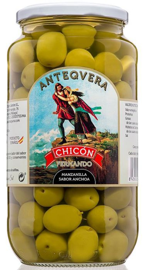 ACEITUNAS CHICON TARRO MANZ-ANC.900GR.1UN.